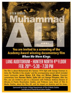 Muhammad Ali film screening poster