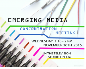 emerging media flyer