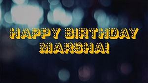 Happy Birthday Marsha graphic