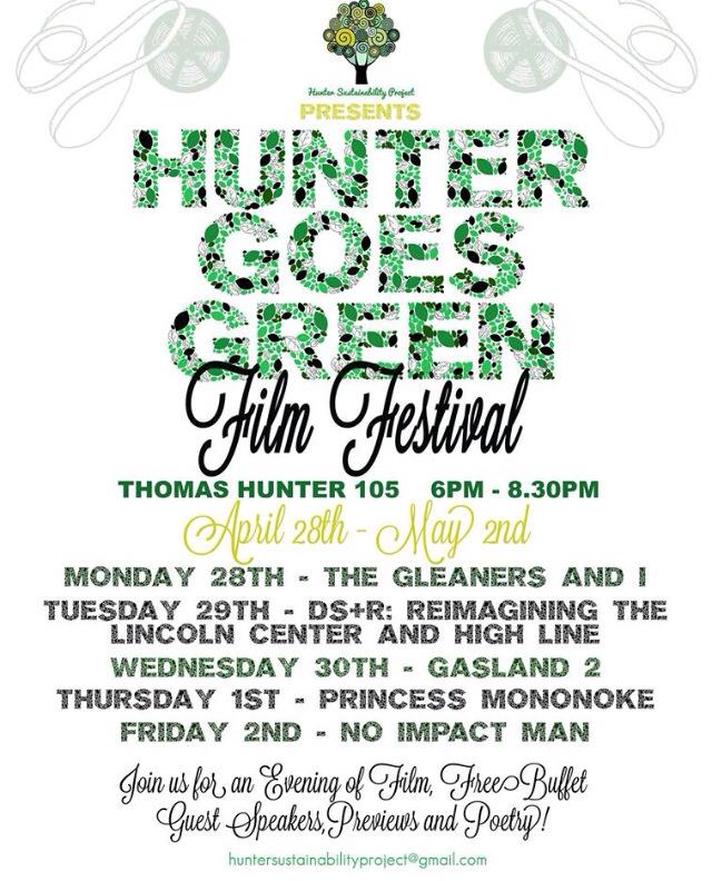 Hunter Goes Green Film Festival Flyer