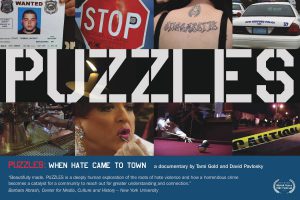 Poster for the film entitled Puzzles when hate came to town