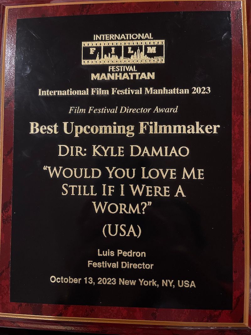 FM alum Kyle Damiao Award for Best Upcoming Filmmaker