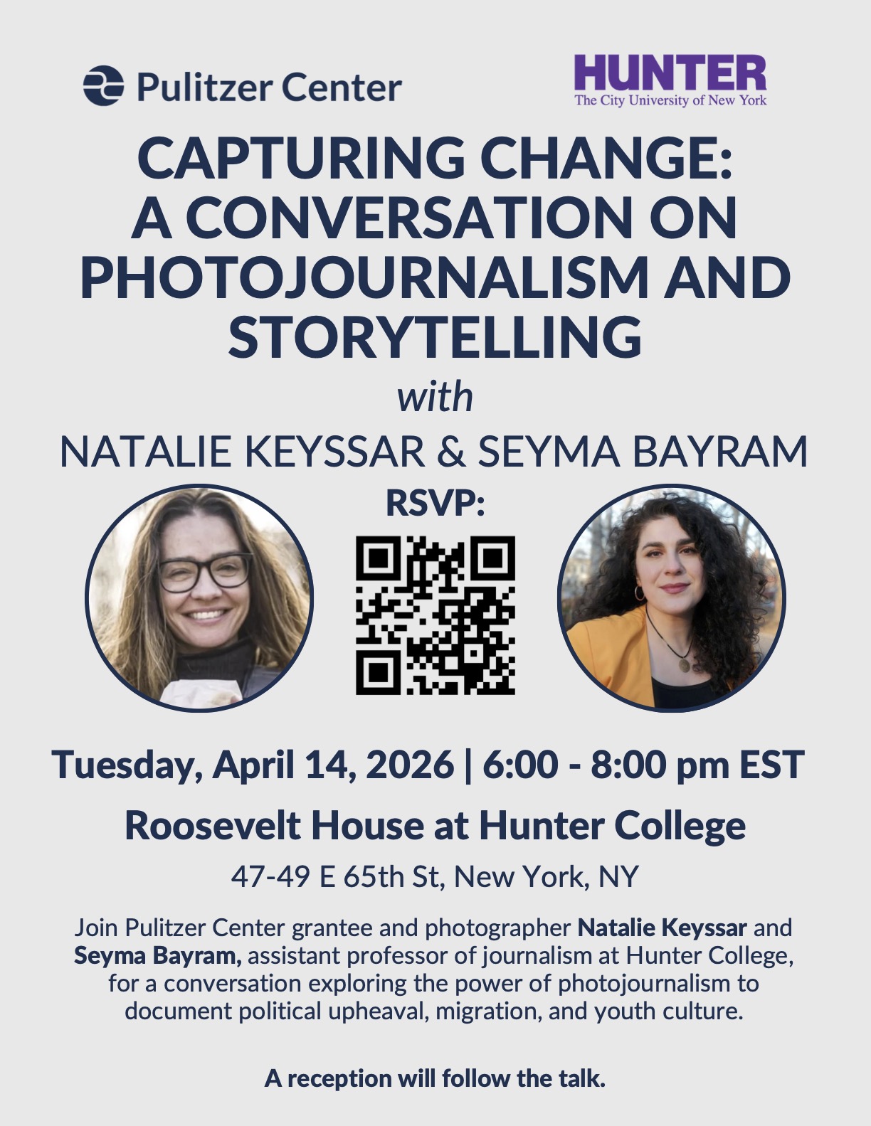 Pulitzer Center, Hunter Capturing Change poster