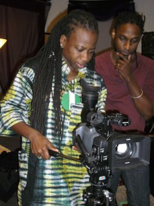 photo of Seyi Adebanjo filming
