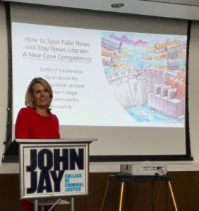 Prof. McCarthy presents at John Jay