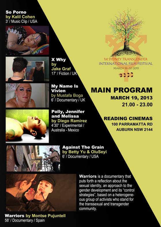 1st Sydney Transgender International Film Festival flyer