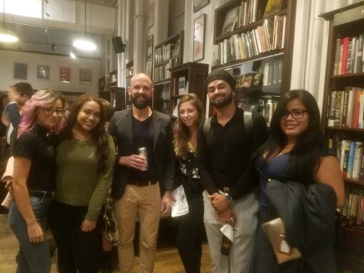 Hunter journalism students and professors attend a panel on "Our Fake Reality: Journalism, Legitimacy, and Post-Fact America"