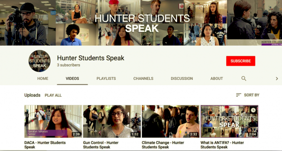 Hunter Students Speak screengrab