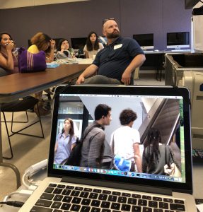 CNN producer and video journalist Jonathan O’Beirne shared his expertise, tips and enthusiasm with MEDPL 283 News Video Reporting students on Sept. 5.