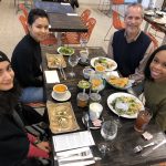 Lunch at El Museo del Barrio, with (clockwise from upper right) Prof. Adam Glenn and students Nneka Alaka, Eileen Cruz and Krystie Calle.