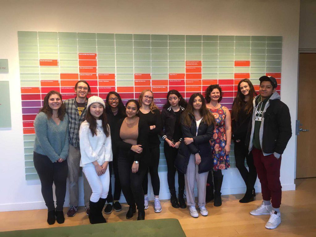 Hunter College students visit WNYC in November. PHOTO: Diana Alawis