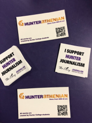 "I support Hunter Journalism" stickers