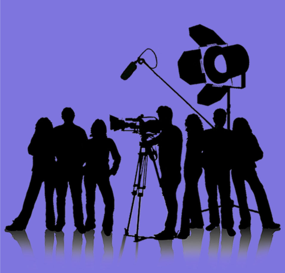 Film crew silhouette