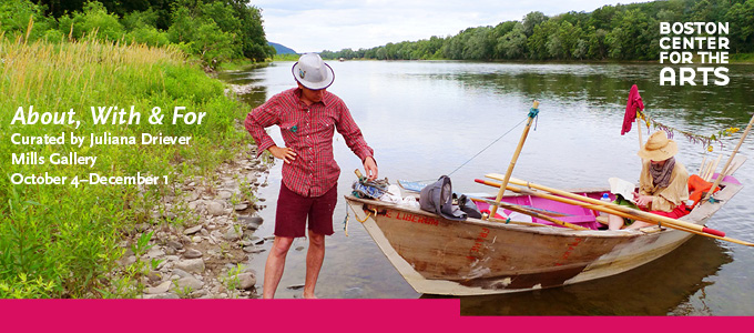 river landscape with information on Mills Gallery